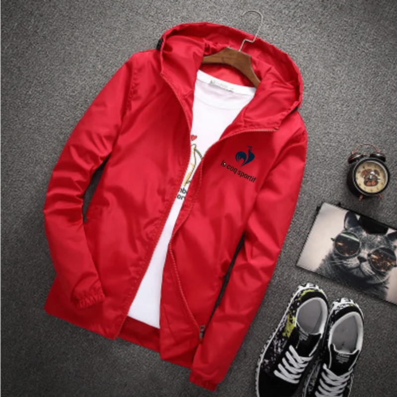 Men's plus size spring and autumn LOGO custom thin lining jacket jacket couple couple outdoor reflective sunscreen trench coat