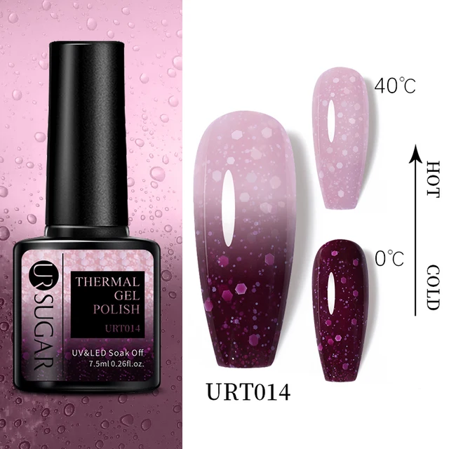 UR SUGAR 7.5ml Luminous Thermal Gel Nail Polish 2 In 1 Color Changing Glow in Dark Soak Off Manicuring UV Gel Nail Art Varnish URT014