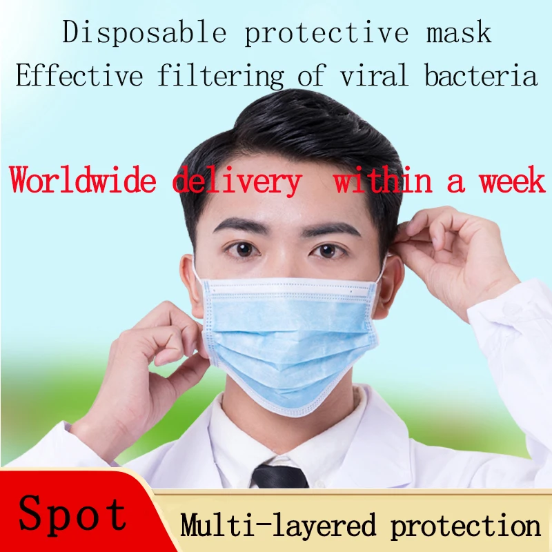 

disposable mask Disposable protective mask with three layers of protection Unisex men or women