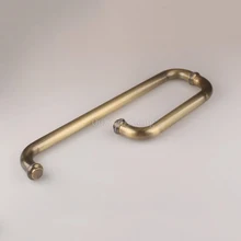 

1PCS Bronze L Shape 304 Stainless Steel Bathroom Door Handles Shower Door Pulls Glass Door Push Handles Towel Bar FJ1766