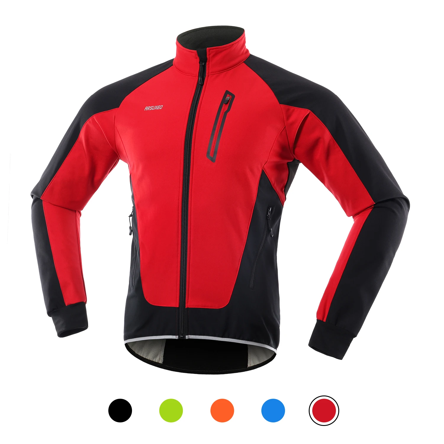 ARSUXEO Men Cycling Jacket Waterproof Windproof Thermal Fleece Bike Jersey MTB Bicycle Riding Running Autumn Winter Coat | Спорт и