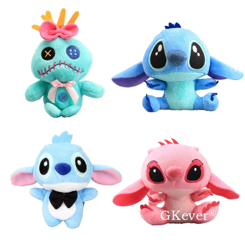 10 шт. Kawaii "Лило и Стич" Scrump Плюшевые игрушки куклы сумка для ключей Подвеска свадебное украшение детский подарок на день рождения 10-14 см