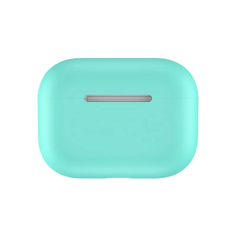 Aquamarine Ультратонкий Мягкий силиконовый чехол для Apple Airpods Pro, Модный милый однотонный чехол для наушников с Bluetooth для Airpods 3 Capa - Цвет: Aquamarine