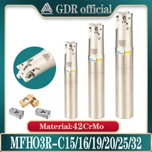 Barre de coupe de fraisage MFH MFH03R MFH03 C16 C20 C25 32 CNC, outil de fraisage de tour, alimentation rapide, insertion Double face, porte outil de fraisage