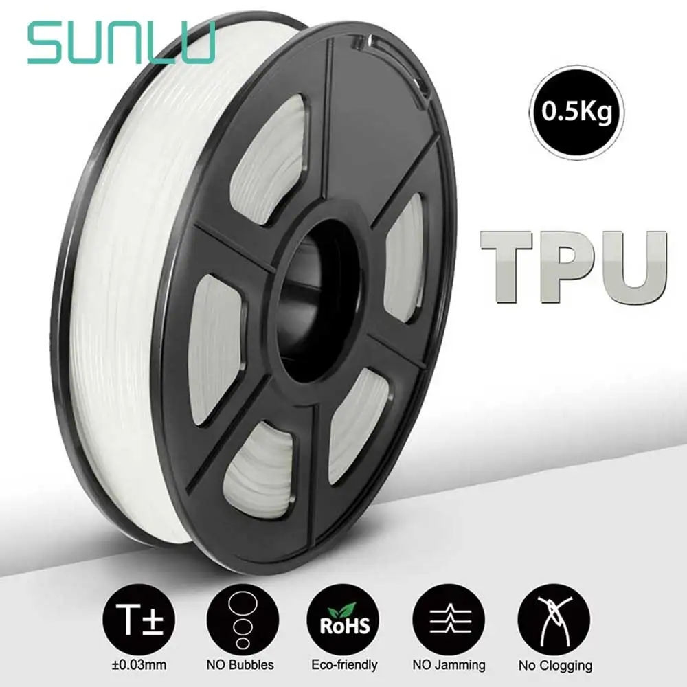 DIY 3d Принтер Нити гибкие ТПУ прозрачные 1,75 мм пластиковые резиновые расходные материалы материал 0,5/кг с катушкой Быстрая
