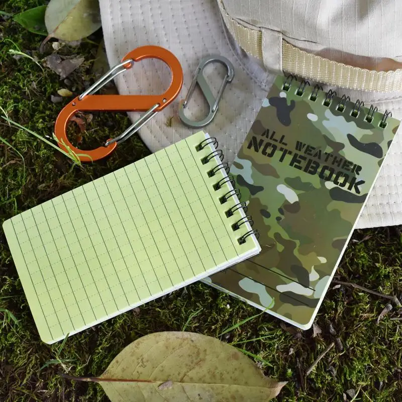 Тактическая записная книжка на открытом воздухе, Всепогодная камуфляжная записная книжка, водонепроницаемая записная бумага в дождь, наружная записная книжка