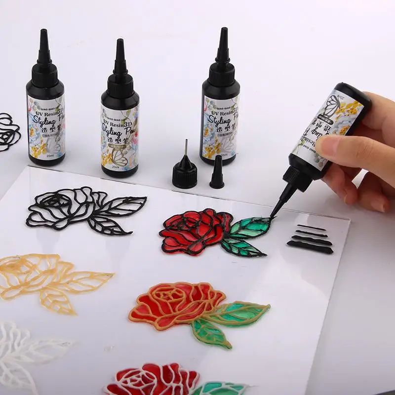 20ML UV Resin Glue Crystal 3D Styling Pen Ultraviolet Curing DIY Epoxy