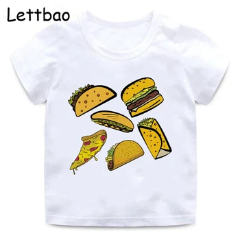

Pizza And Tacos New Fashion Tshirt Summer Cool Printed Boy Girl　T Shirt Comfortable Casual Boy Girl　T-Shirt