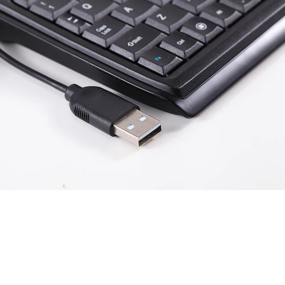 MC-Siate Ultra Slim 78 Key Wired USB Mini PC Keyboard for PC Apple Mac Laptop Desktop Office Entertainment Laptop Silent Keys-2