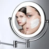 Cosmetic Mirror Silver Brass Dual Side Led Light Bathroom Mirror Extending Fold Wall Lamp Magnification 3/5/10 X Makeup Mirror 4