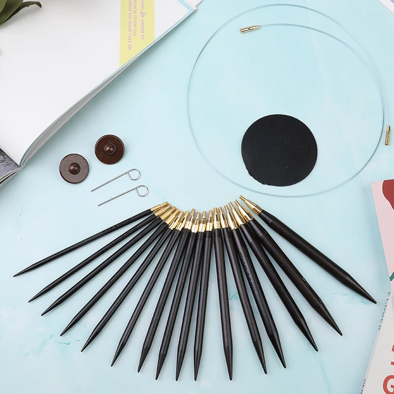 Sandalwood Circular Knitting Needles Crochet Weaving Pins Needlework Tools Wool Cotton Yarn DIY Knit Accessories knitting needles knitting supplies weaving tools knitting craft supplies