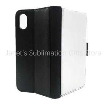 

Blanks Sublimation Wallet Phone Case For iPhoneXS Max White Fabric Flip Cover Purse Case Kickstand Holder