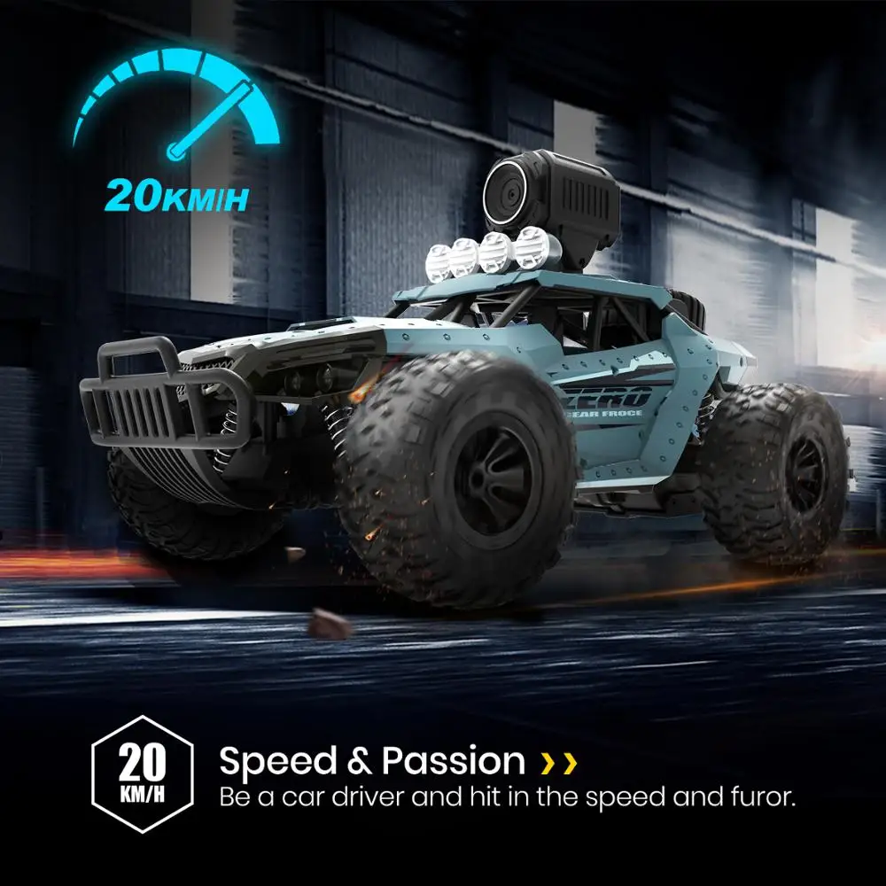 DEERC DE36W RC Car Drift Racing Truck Toy 720P камера Wi Fi FPV 1:16 большой пульт дистанционного