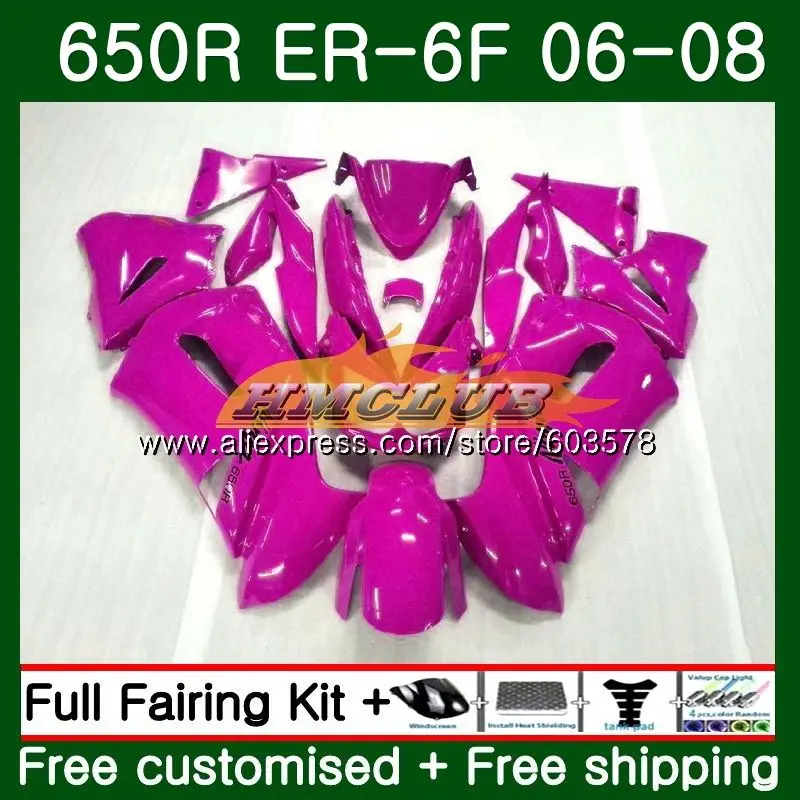 Средства ухода за кожей для KAWASAKI NINJA 650R ER6 F 650 ER6F 06 07 08 27CL. 85 Ninja650R ER-6F 06-08 ER 6F 2006 2007 2008 блеск для губ Роза обтекатели