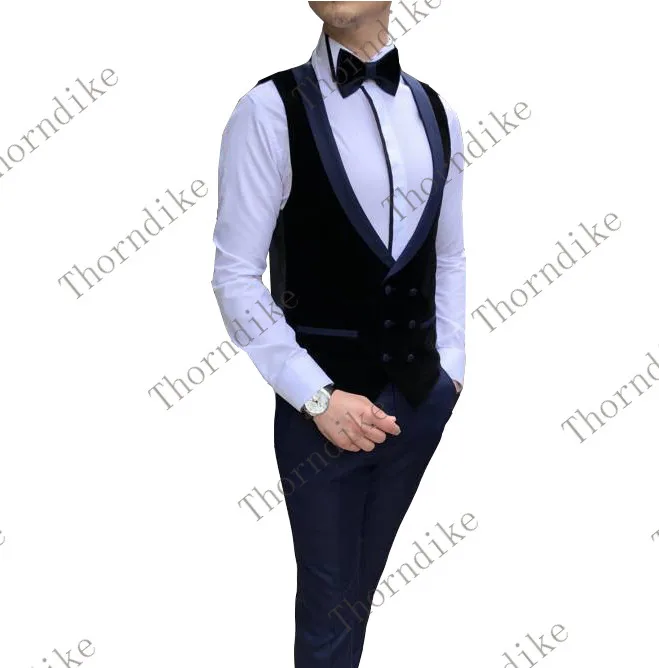 Purple Three Pieces Groom Suit Custom Made Tuxedos For Men Groomsman Bridegroom Wedding Best Man Suits( jacket+Pants+vest - Цвет: vest and pants 1