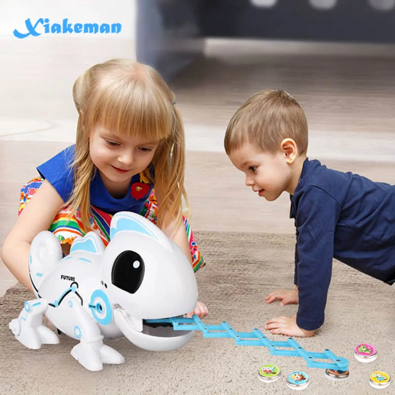

Electronic Smart Chameleon Robot Toy Robotic Hungry Chameleon Animal Remote Control Toy Pets Electronic Learning Lizzard Toy