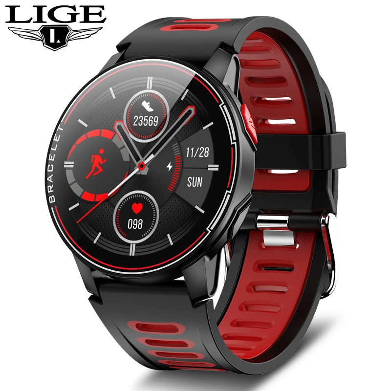 

LIGE New Smart Watch Men IP68 Waterproof Sports Women Bluetooth Smartwatch Fitness Tracker Heart Rate Monitor For Android IOS