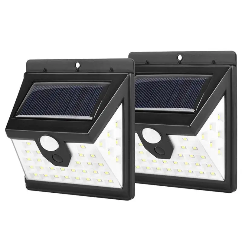 2pcs 40 LED 1/2 шт. высокое светильник солнечный светильник 100 светодиодный настенный светильник на солнечных батареях PIR Сенсор движения Водонепроницаемый солнечный светильник s для двора украшения сада лампа - Испускаемый цвет: 2pcs 40 LED
