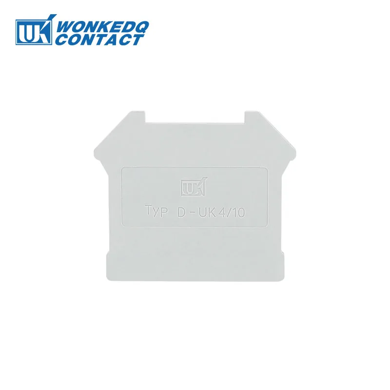 10 шт D-UK-4-10 для Великобритании 3N UK5N UK6N UK10N UIK16 клеммный блок аксессуары конец крышки клеммные колодки din-рейку