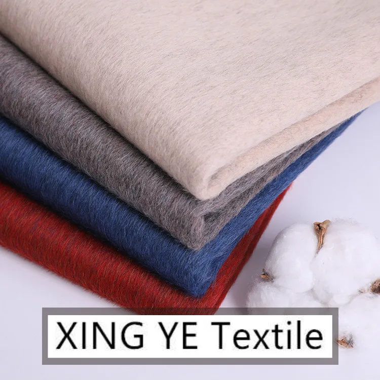 

Autumn Winter Woolen Fabric 100% Wool Mixed Color Cashmere Cloth by Meter Coat Suit for Sewing Material Light Gray