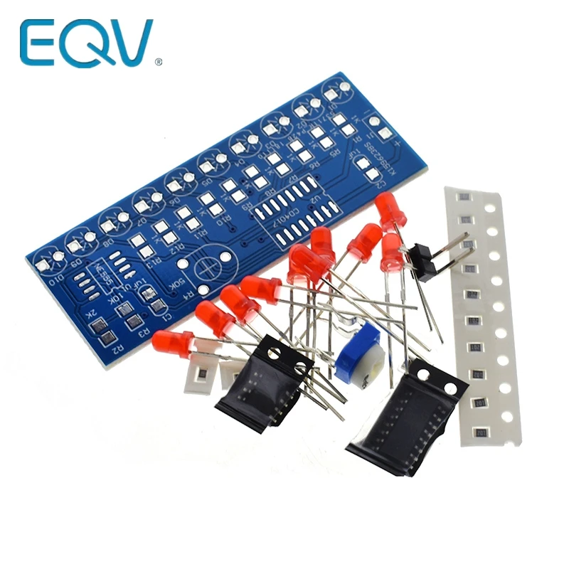 

Smart Electronics Kits NE555+CD4017 Light Water Flowing Light LED Module DIY Kit Learn electronic principles, children's lab