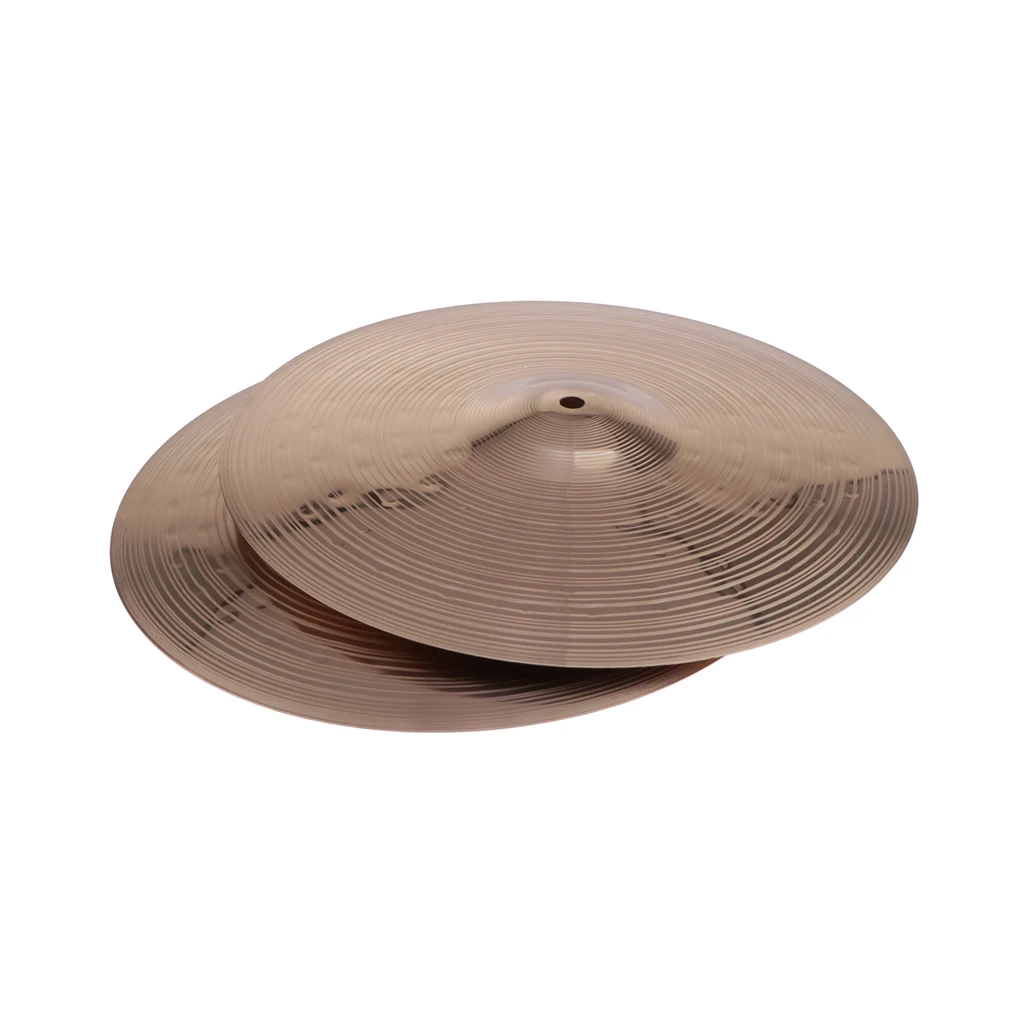 Durable 2x Bronze Drum Kit Hi Hat Cymbals 14 Inch for Drummer