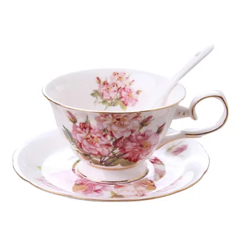 

Cappuccino Coffee Cup Set Free Shipping Espresso European Ceramic Coffee Cup Set Bone China Vaso Para Cafe Home Drinkware AB50BD