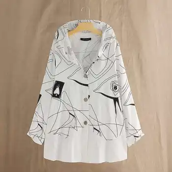 

ZANZEA 2020 Women's Casual Blouse Hooded Shirts Vintage Long Sleeve Blusas Female Asymmetrical Tops Plus Size Tunic Chemise 5XL