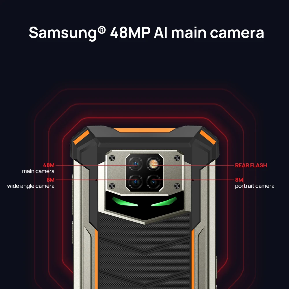DOOGEE S88 Plus Rugged Android 10 MobilePhone IP68/IP69K Waterproof Smartphone 48MP Al Rear Camera 8GB 128GB Cellphone Gyroscope