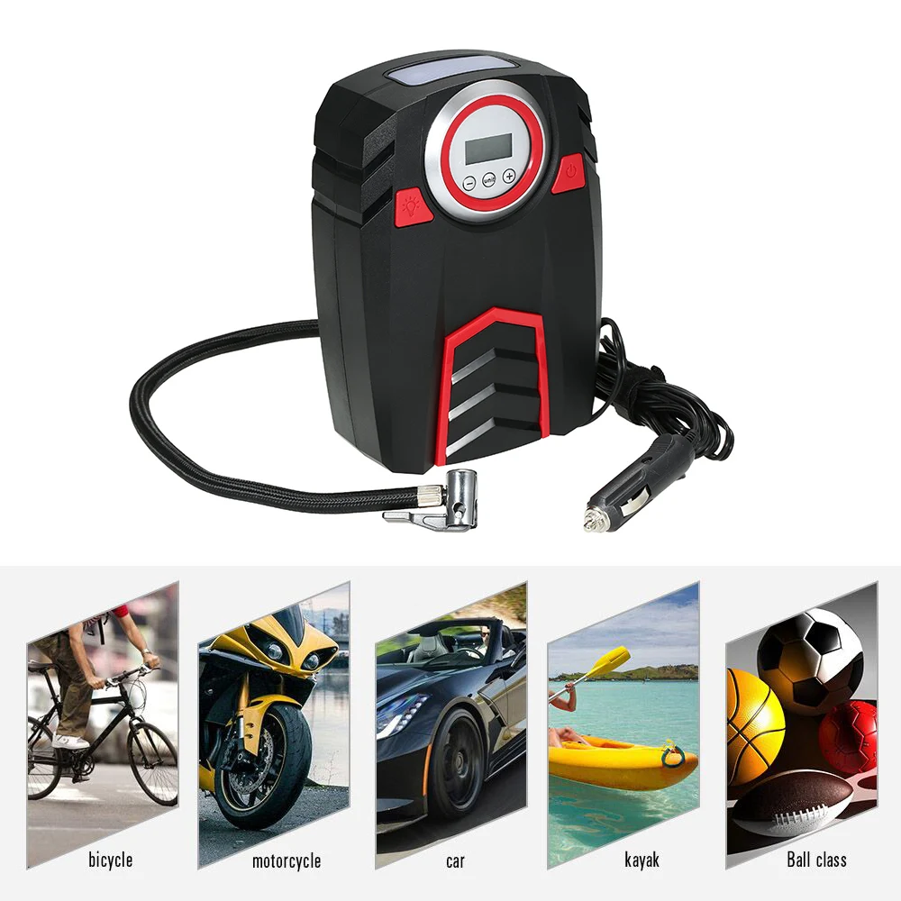 

Auto car Air Compressor DC12V Portable Pump Tire Inflator with LED Digital Display up to 150PSI for Car Bicycle SUV Boat