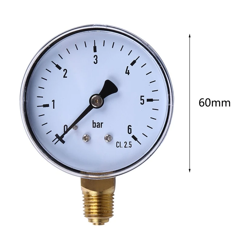 Ts-60 6 бар Мини манометр циферблат воздуха измерительный прибор для компрессора гидравлический тестер точный измерительный инструмент
