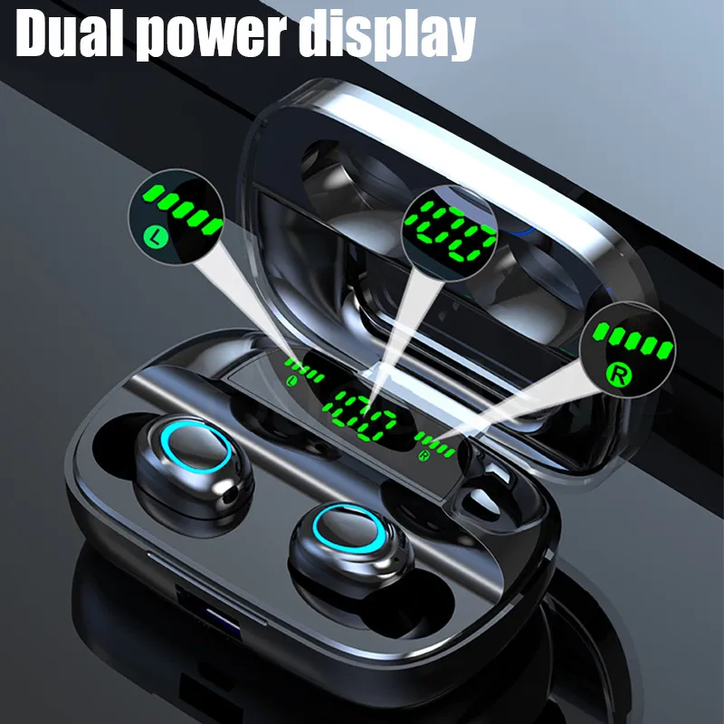 TWS Wireless Bluetooth Earphone Touch Control S11 Waterproof Sport Gaming Noise Earbud with Mic for iPhone Xiaomi Charging Box