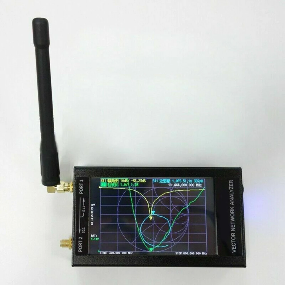 

Vector Network Analyzer 50KHz-1000MHz 4.3inch LCD Display HF/VHF/UHF/VNA Communications Antennas Measurement Inspection