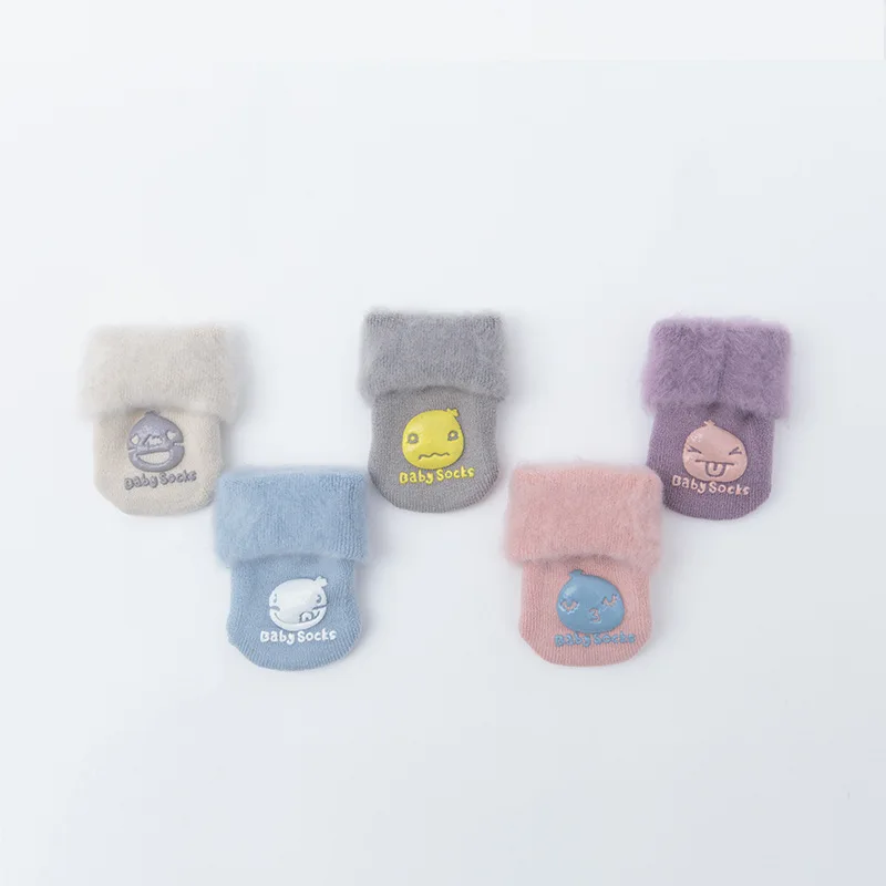 

2019 Autumn Non-Relent Baby Short Socks Brushed And Thick Anti-slip Children's Socks Not Feel Tight with Feet Baby CHILDREN'S So