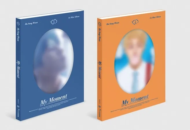 [MYKPOP]~ 100% Официальный оригинал ~ WANNA ONE Ha Sung Woon SOLO Mini 1 альбом My Moment Set CD KPOP Fans Collection