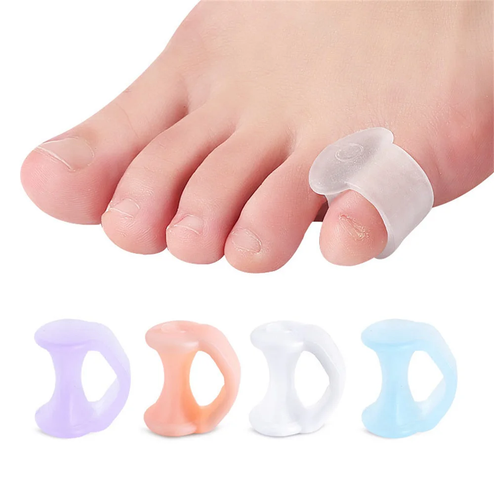 

1pair Little Toe Thumb For Daily Use Silicone Gel Toe Bunion Guard Foot Care Finger Toe Separator Hallux Valgus Toe Separators