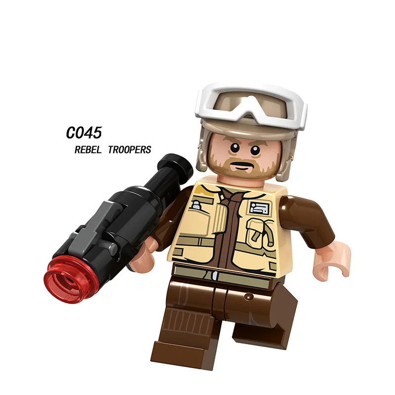 Новинка, Звездные войны, штурмовик, пилот, Poe, Dameron, сопротивление, первый заказ, фламинго, Рей, Люк, Хан, Solo Finn, кубики, экшн-игрушки, C041 - Цвет: c045 rebel troopers