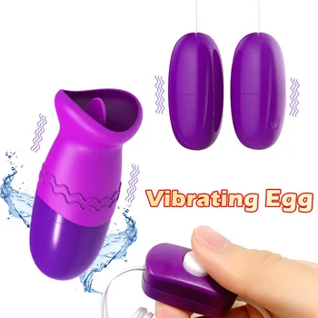Masturbator Tongue Licking Vibrator USB Vibrating Egg G-spot Vagina Massage Clitoris Stimulator Sex Toys For Women Sex Products 4