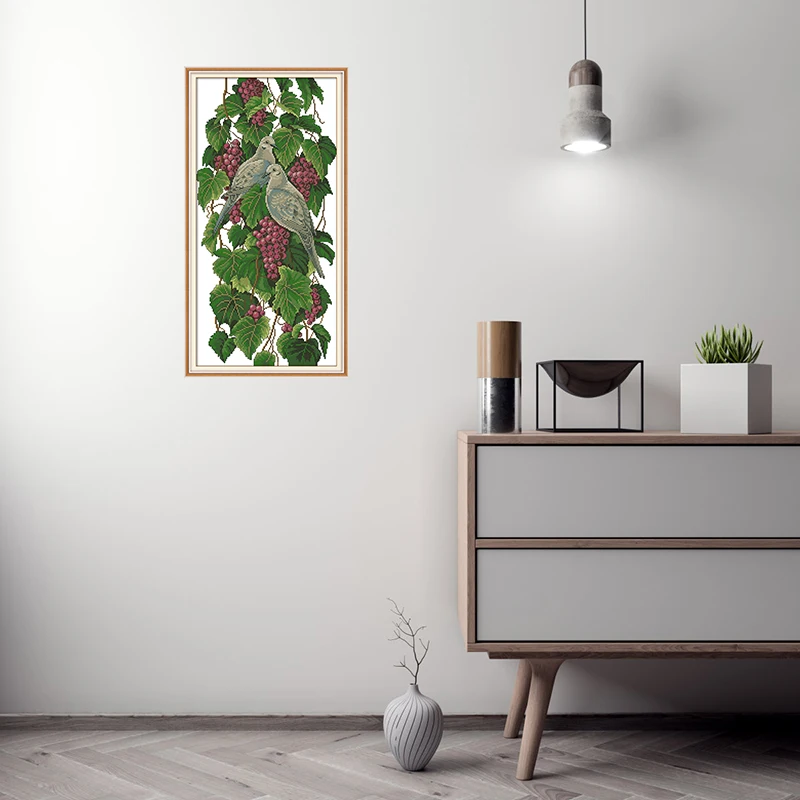 Joy Sunday Новое поступление голубей и виноград рукоделие DIY Набор для вышивки