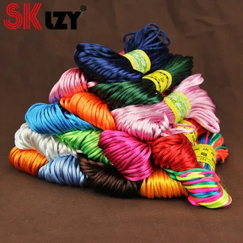 

20M 2.5mm Strong Chinese Knot Cord Rattail Satin Braided String For Jewelry Making DIY Necklace Beading Ropes Bracelets