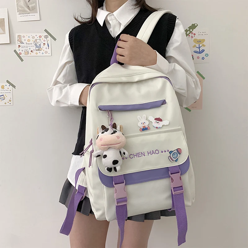 NEW Waterproof Nylon Women Backpack Korean Girls School Bag Bookbags Bagpack 