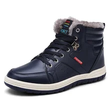 Теплые зимние ботинки мужские зимние ботинки с меховой подкладкой Мужская обувь размера плюс, мужская обувь, зимняя обувь ботильоны Уличная обувь