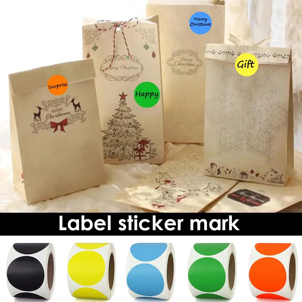 

500pcs/roll Designs Merry Christmas Thank You Stickers Seal Labels Stickers For Envelope Cards Gift Package Scrapbooking Decor