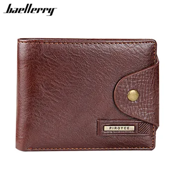 

Baellerry New High Quality Short Men's Wallet PU Leather Qualitty Guarantee Purse For Male vintage Coin Purse Design Card Holder