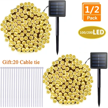 

Solar String Lights LED 8 Modes Solar Powered Lights Outdoor Waterproof Christmas Fairy Lights Garden Wedding Lawn Party Decor