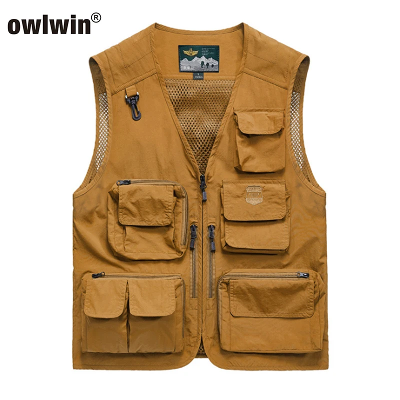 2020 Fishing Jacket Vest Outdoor Quick-drying Mesh Multi Pocket Photography Reporter Plus Size | Спорт и