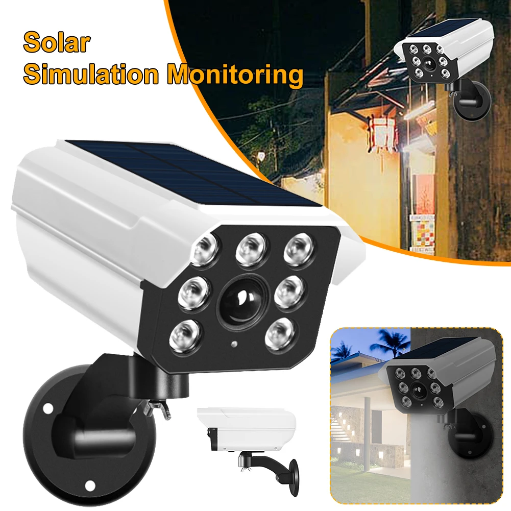Solar Powered Dummy Security Camera Motion Sensor Surveillance Camera