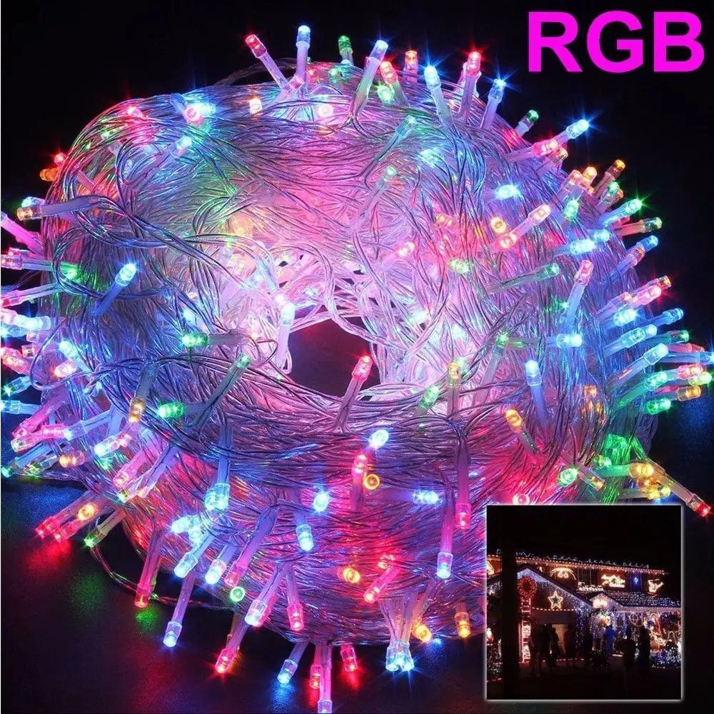 

LED String Lights Fairy Twinkle Decorative Lights 100 Leds 10M with Multi Flashing Modes Controller for Kid's Bedroom Wedding