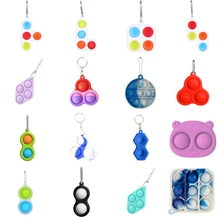 Jouets Fidget Paquet Boîte Pop Il Sleutelhanger Simple Fossette Fidget Jouet Marque et Jouet Sensoriel Jouets Anti-Stress Livraison Directe