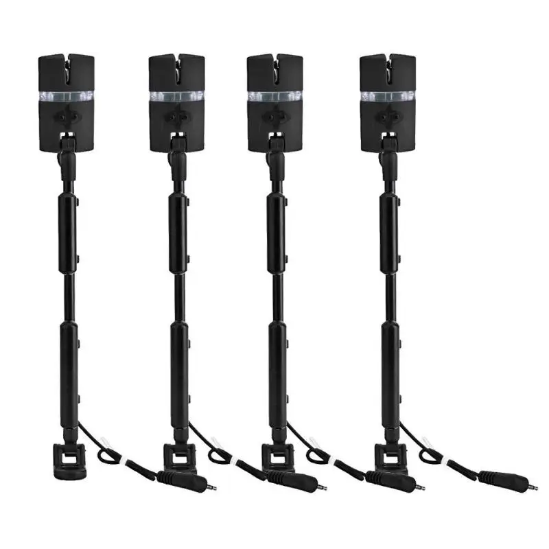 

4pcs Carp Fishing Alarm Swingers Hangers 7 Color LED Illuminated Bite Indicators with Carrying Case Pesca Iscas Tool Fish Tackle